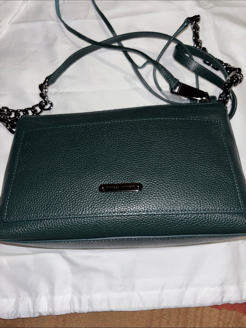 Rebecca Minkoff Dark Green Leather Crossbody Bag